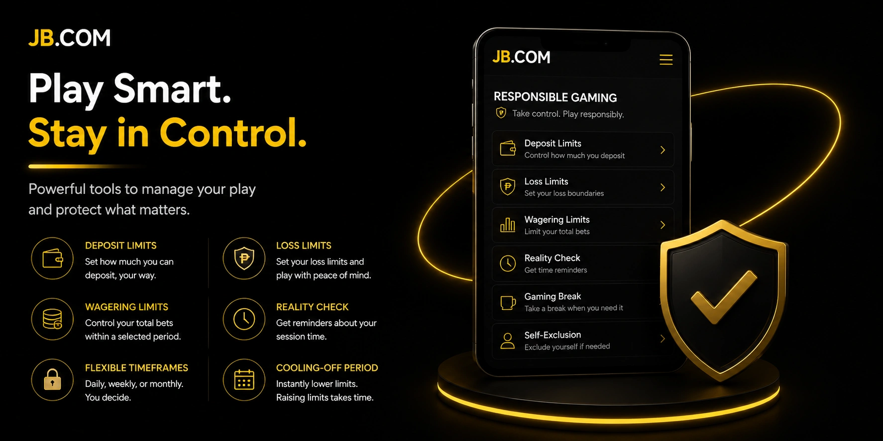 JB.com responsible gaming app – loss limits, wagering, cooling-off tools
