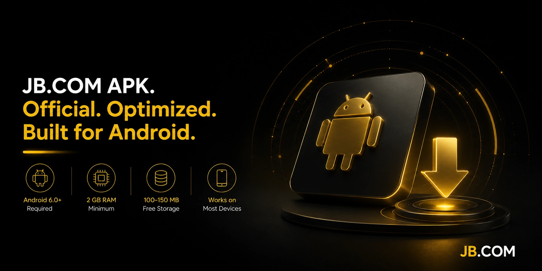 Android APK setup requirements for the JB.COM app
